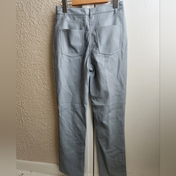 NWOT OAK & FORT- Straight Fit Vegan Leather Pant - Picture 3 of 8